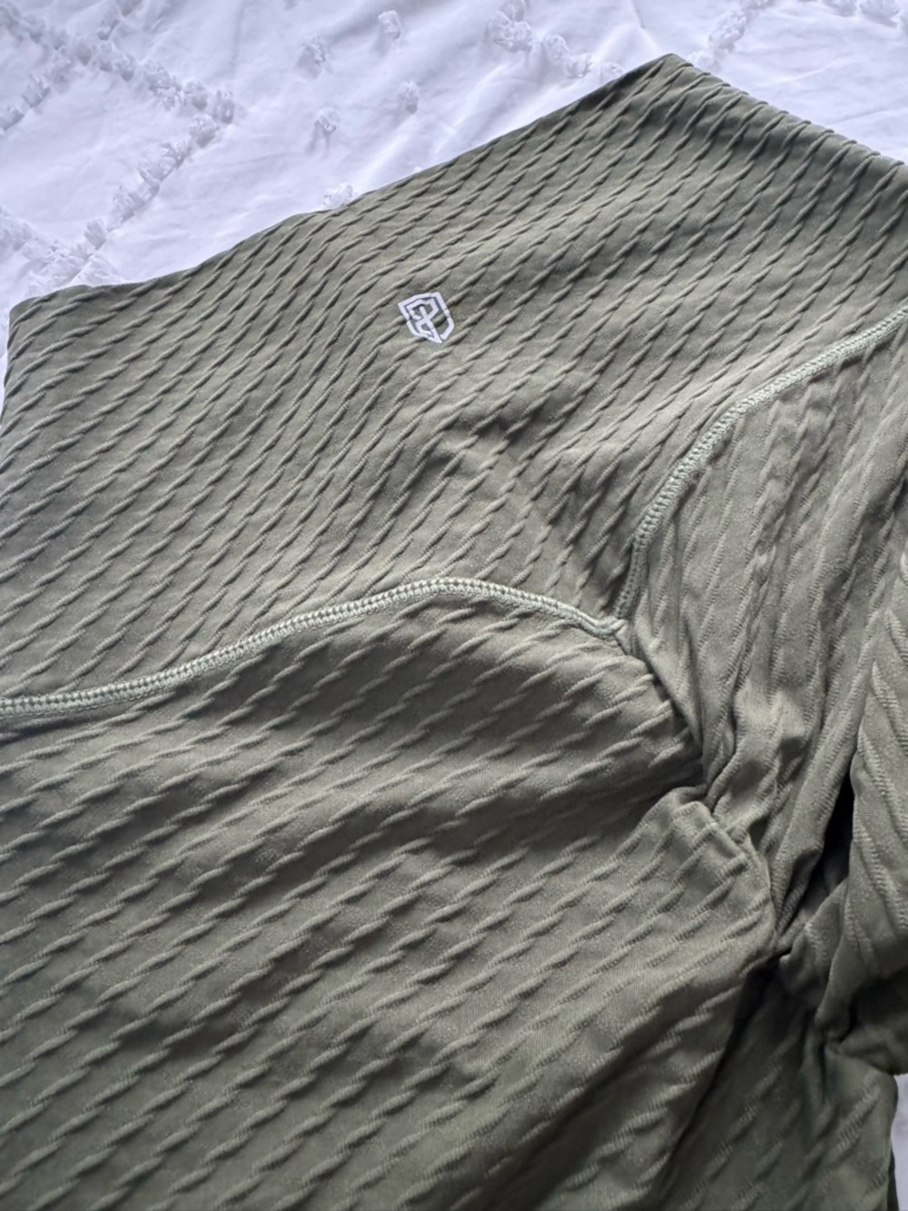 Born Primitive Olive Green Textured Leggings
